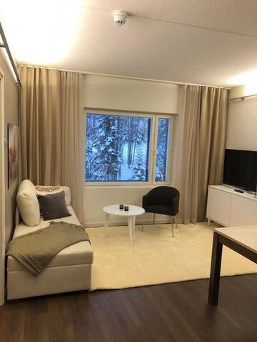 Фото номера Стандартные апартаменты с 3 спальнями, вид на холм Апарт-отели Hotel Vuokatti Apartments г. Вуокатти 10