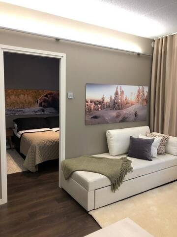 Фото номера Стандартные апартаменты с 3 спальнями, вид на холм Апарт-отели Hotel Vuokatti Apartments г. Вуокатти 8